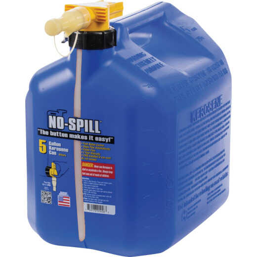 No-Spill ViewStripe 5 Gal. Plastic Kerosene Fuel Can, Blue